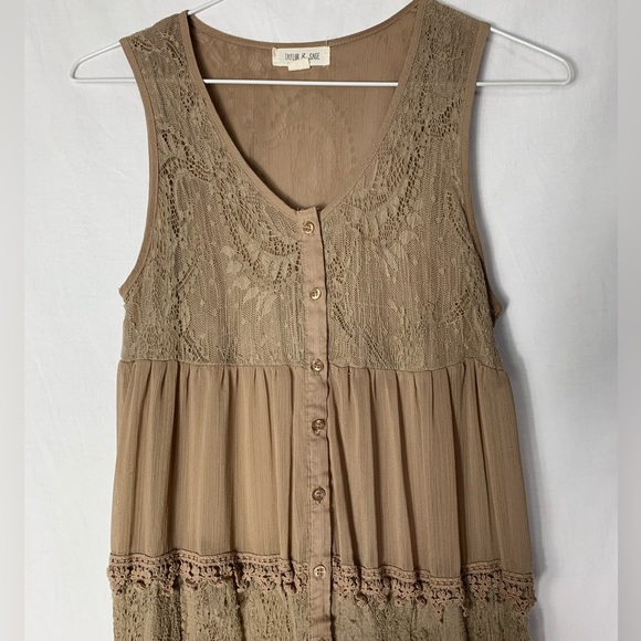 Taylor & Sage | Sheer Lace Maxi Dress - Small - Picture 3 of 8